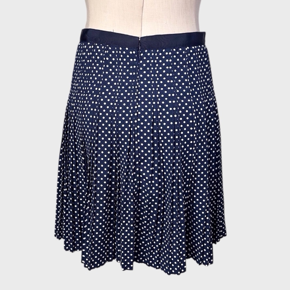 J Crew Polka Dot Pleated Skirt - Picture 3 of 5